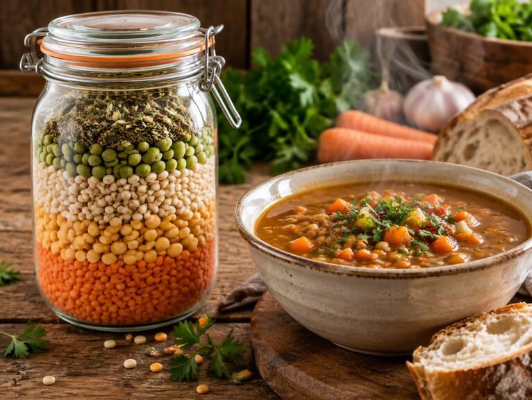 Sopa en tarro
